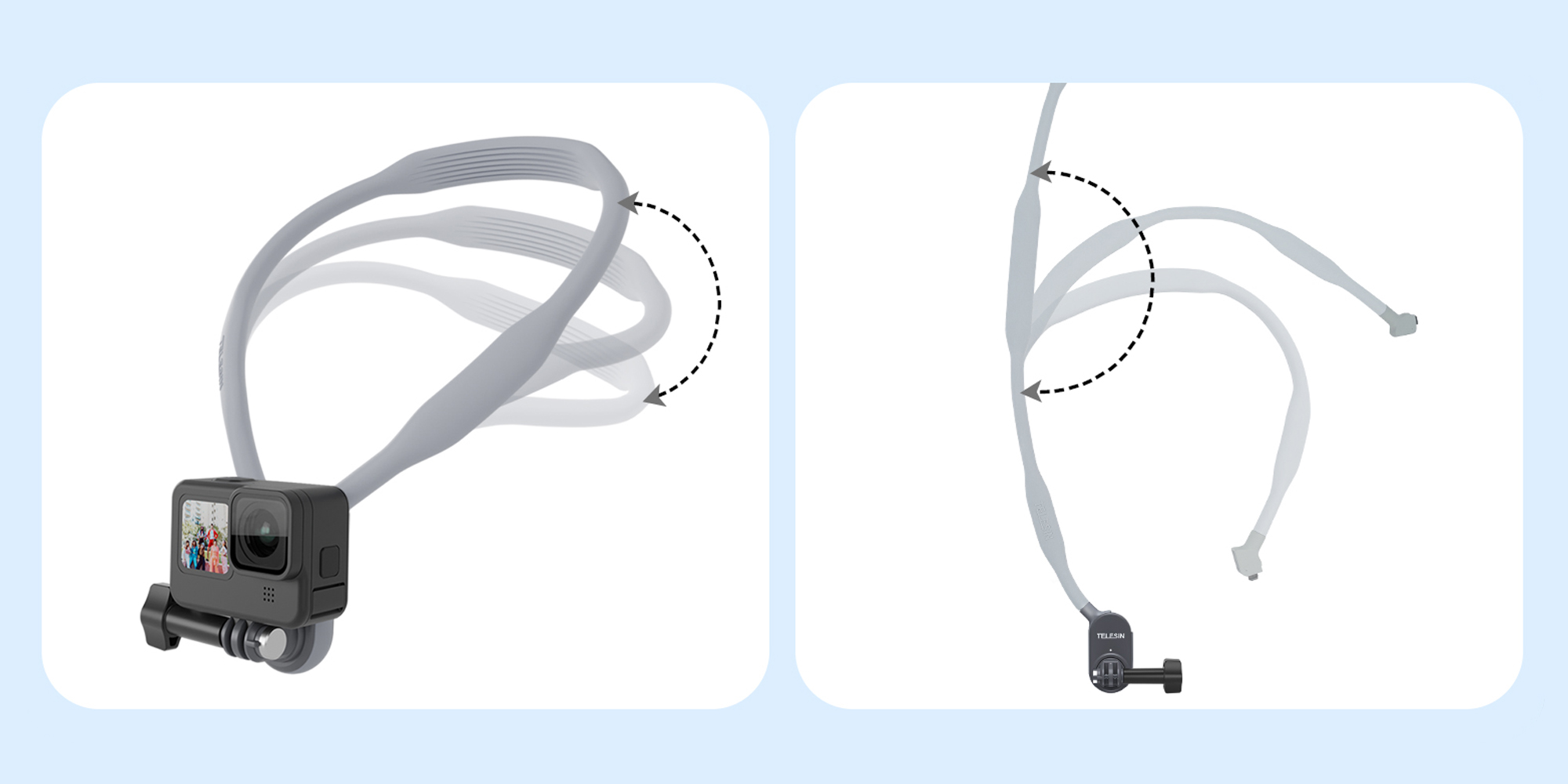 Opaska na szyję z uchwytem magnetycznym Telesin TE-HNB-001 do kamer sportowych